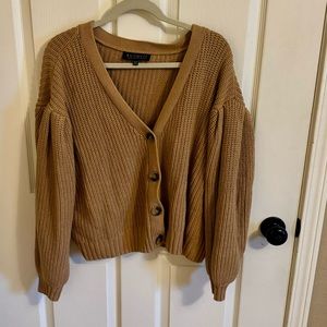 Eloquii 18/20 2X cropped camel colored cardigan